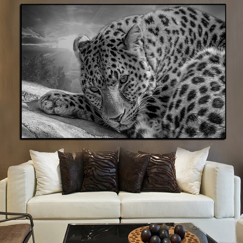 Poster Jungle Print Poster,Unframed, Print Cheetah Palms Leopard 