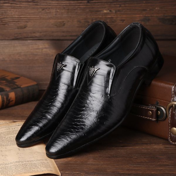MUMUWU Mens Classic Smooth PU Leather Shoes Lace Up Breathable Formal Business Lined Strong Outsole