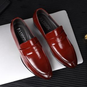 mens dress shoes plus size 47 48 faux leather men wedding shoes black blue red brown 3