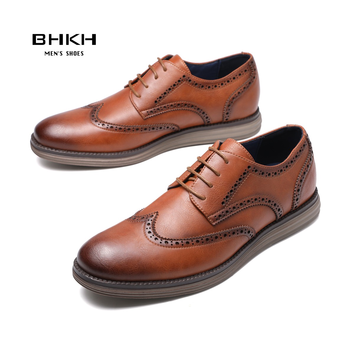 Mens Casual Shoes Leather Smart Business Work Office Lace-up Dress Shoes