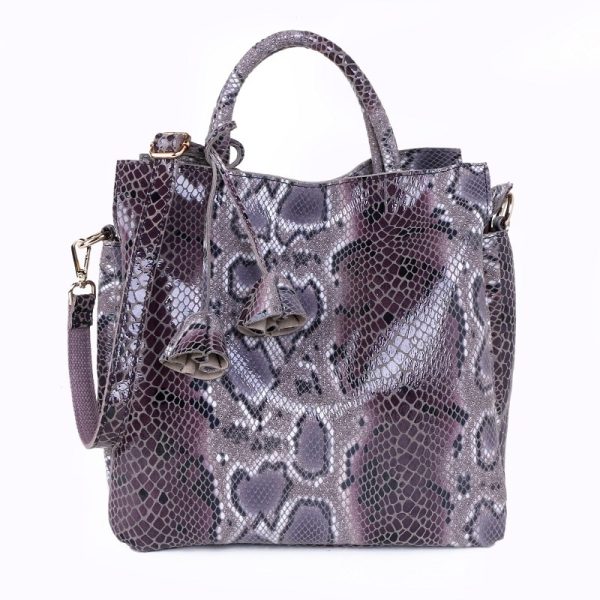 2022 casual cow leather snake pattern women handbag large totes shopping bags 1