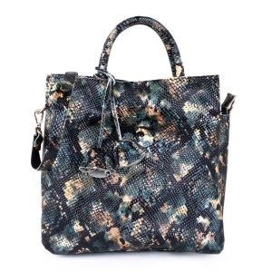 2022 casual cow leather snake pattern women handbag large totes shopping bags 2