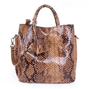 2022 casual cow leather snake pattern women handbag large totes shopping bags 3