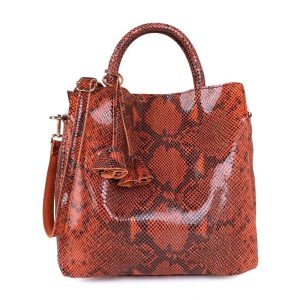 2022 casual cow leather snake pattern women handbag large totes shopping bags 4