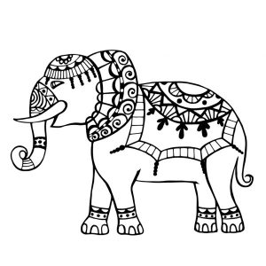 Full clilpart Carved Elephant