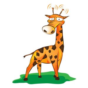 Full clipart Cute Giraffe - Funny animals 3d vector icon