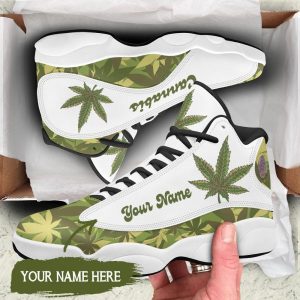 cannabis camo personalized air jordan 13 sneakers shoes for men women 420 weed shoes 420 day gifts ht bhvvs7zv4k