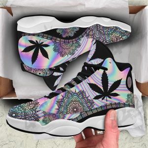 hologram mandala weed air jordan 13 sneakers shoes for men women 420 weed shoes 420 day gifts ht 1zwsrj96d6