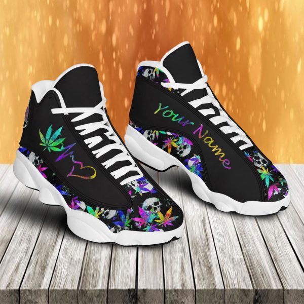 Cannabis Weed Native Air Jordan 13 good Sneakers , Custom Sneakers Athletic Running Men's Shoes Women's Shoes , Cannabis Hypebeast Casual Shoes