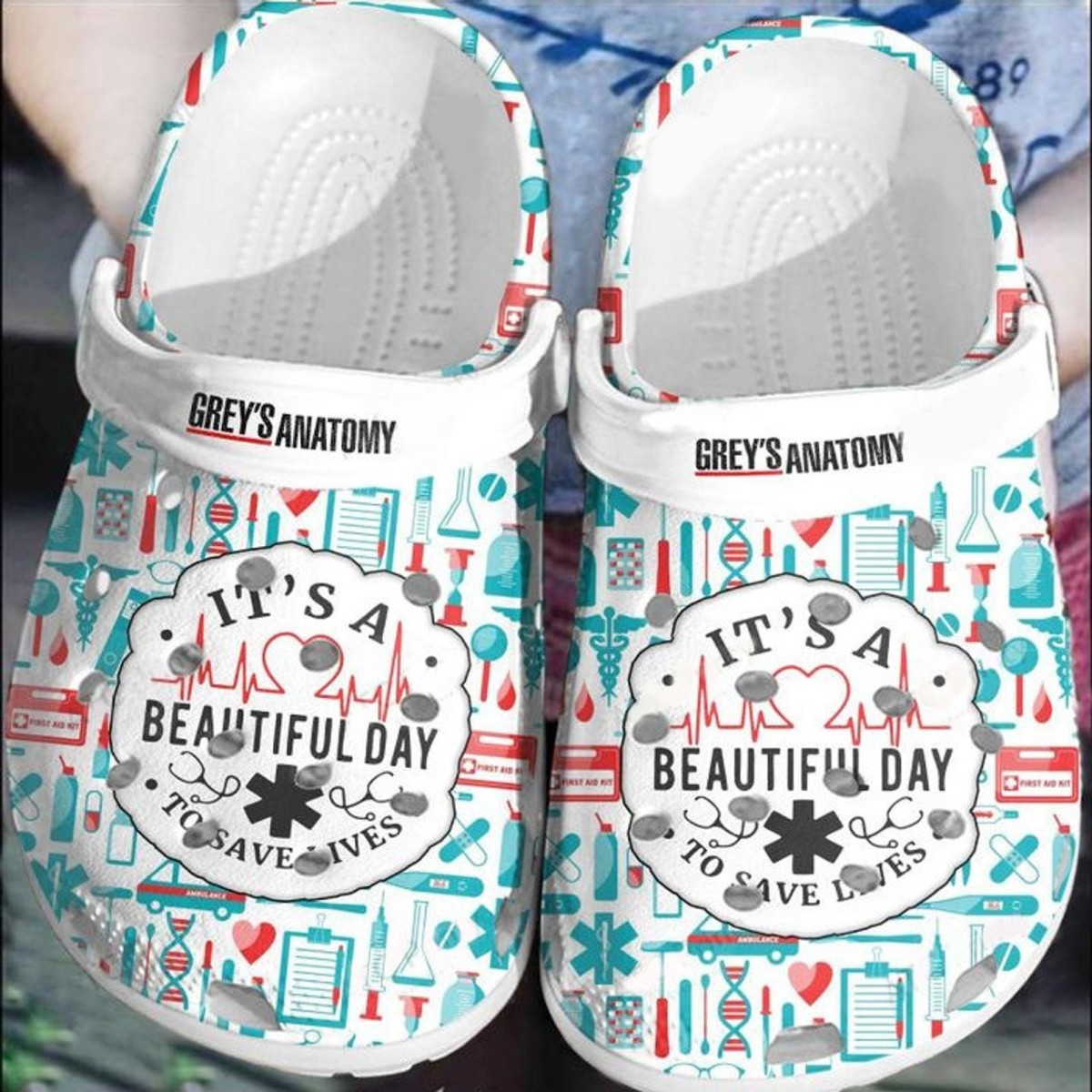 Grey s Anatomy Adults Crocs Crocband Clog Shoes For Men Women HT Acm Shop crocs 6 7 14.5