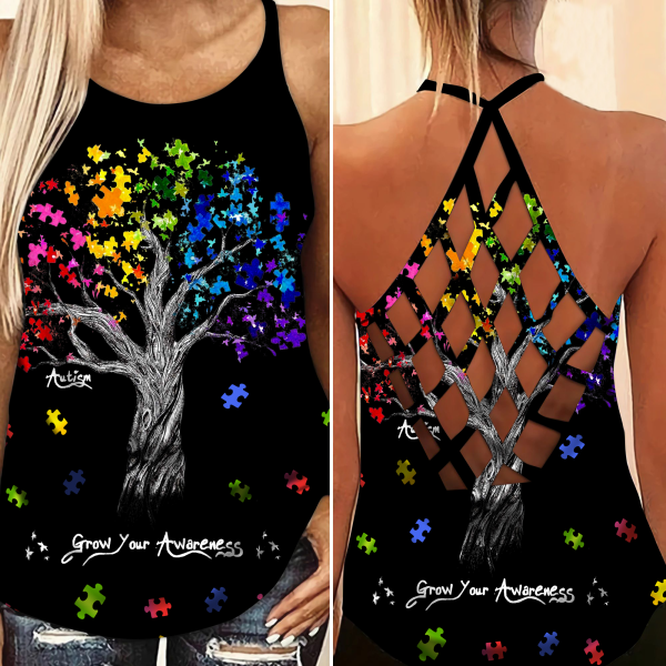 autism2btree2bgrow2byour2bawareness2bcriss cross2btank2btop2bautism2bawareness2bshirts2bautism2bgift2bfor2bmom2bhn 3085 c3w5t