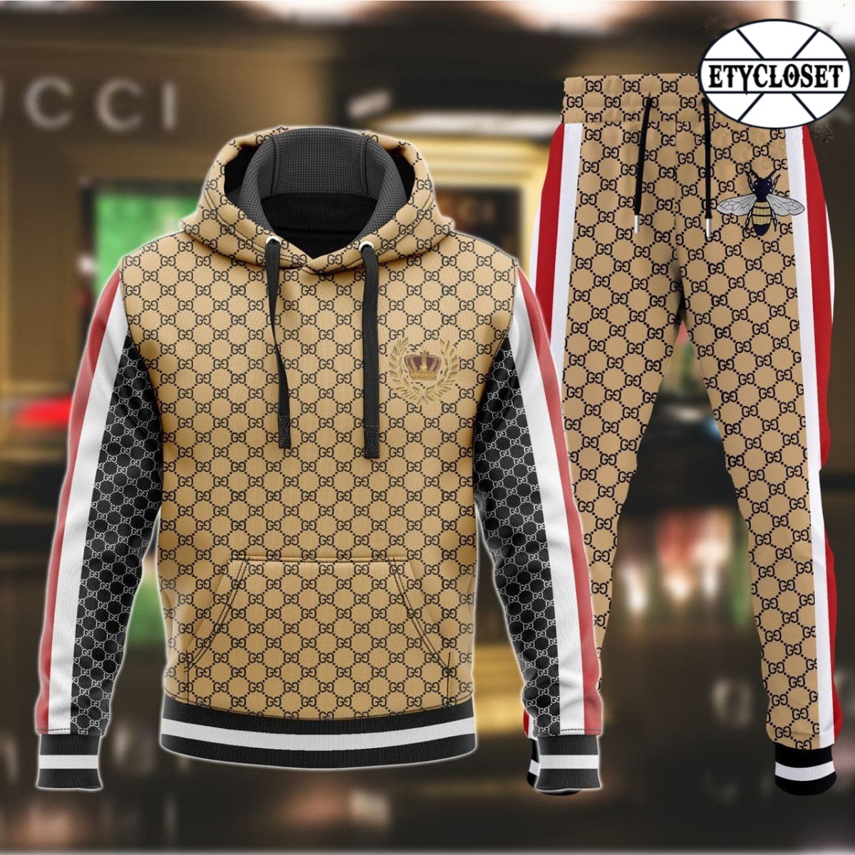 Acm Shop gucci Sac Bee Hoodie Sweatpants Pants Luxury Brand Clothing Clothes Outfit For Men HT More Celebs Dapper Dan Outfitted in gucci Sac at 2019 Met Gala