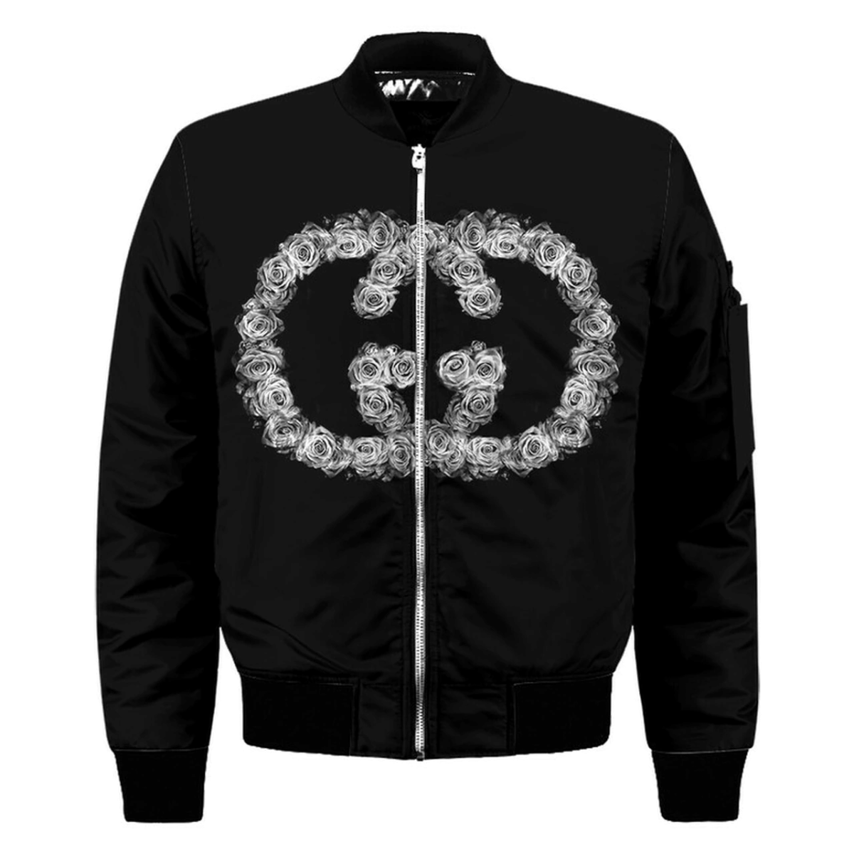 Acm Shop Gucci Black Bomber Jacket Luxury Brand Clothing Clothes Outfit For Men ND Gucci Cropped Jeans for Men