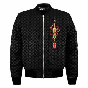 Gucci Black Bomber Jacket Luxury Brand Clothing Clothes Outfit For Men ND