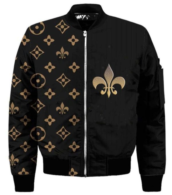 Louis Vuitton LV Black Bomber Jacket Luxury Brand Clothing Clothes