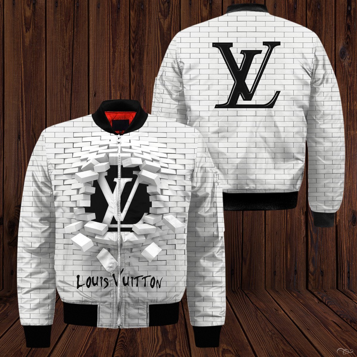 Louis Vuitton Black Polyester Blend Coat