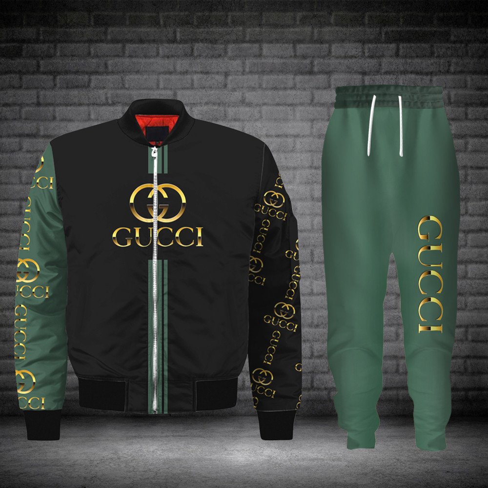 Acm Shop gucci Gg0968o GG Slip On Black gucci Gg0968o Black Green Bomber Jacket Sweatpants Pants Luxury Clothing Clothes Outfit For Men ND