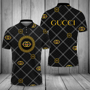 Gucci Black Polo Shirt Luxury Brand Clothing Clothes Golf Tennis