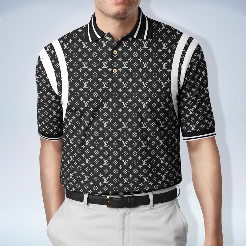 Acm Shop Kanye Wests Louis Vuitton Louis Vuitton Black Polo Shirt Luxury Brand LV Clothing Clothes Golf Tennis Outfit For Men ND