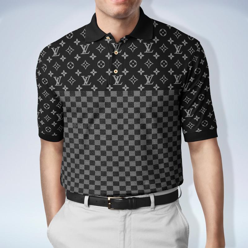 Louis vuitton black polo shirt online