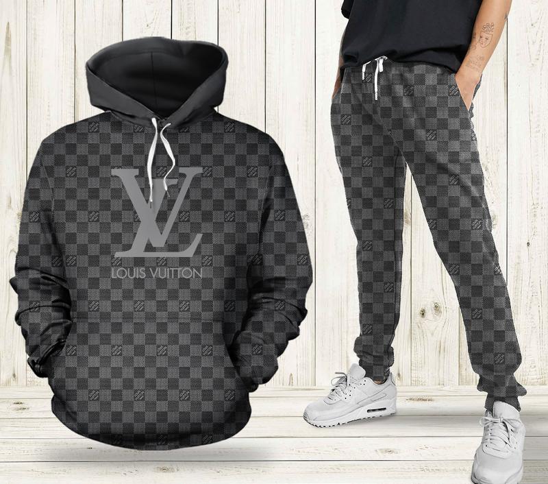 Louis Vuitton LV Monogram Hoodie Sweatpants Pants Luxury Clothing Clothes  Outfit For Men ND - Louis Vuitton Ollie Monogram - Shin Shop