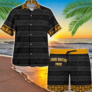 Louis Vuitton LV Paris Hawaii Shirt Shorts Set Luxury Beach Clothing Clothes Outfit For Men ND