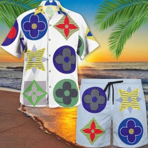 Louis Vuitton LV Hawaii Shirt Shorts Set Luxury Beach Clothing Clothes Outfit For Men ND