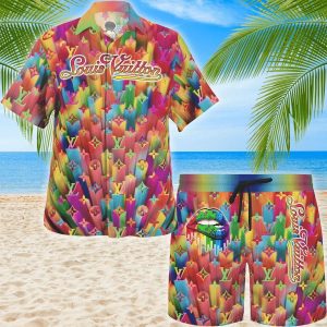 Louis Vuitton LV Mickey Mouse Disney Hawaii Shirt Shorts Set Beach Clothing Clothes Outfit For Men ND