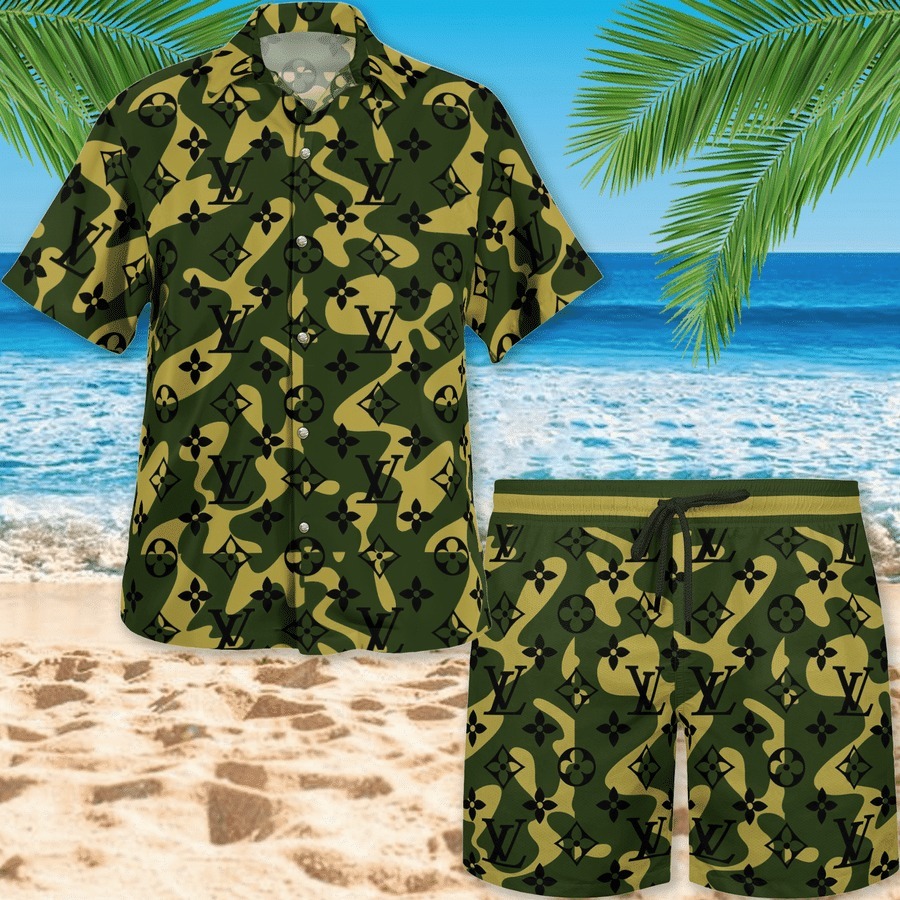 Louis Vuitton Camouflage LV Hawaii Shirt Shorts Set Luxury Beach Clothing  Clothes Outfit For Men ND - Borsa da viaggio Louis Vuitton Keepall 50 in  tela monogram marrone e pelle naturale - Camaragrancanaria Shop
