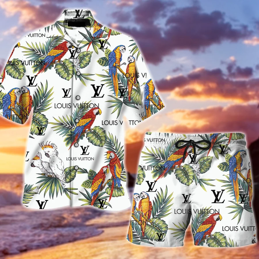 Louis Vuitton Parrot Hawaii Shirt Shorts Set LV Luxury Clothing Clothes  Outfit For Men ND - Latin-american-cam Shop - Bolso bandolera Louis Vuitton  Americas Cup en lona Monogram revestida azul y cuero