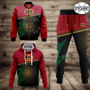Gucci Red Jacket Hoodie Sweatpants Pants Luxury Clothing Clothes Outfit For Men ND