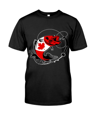 FISHING CANADIAN FLAG V1 GG Classic T-Shirt - Axiomman