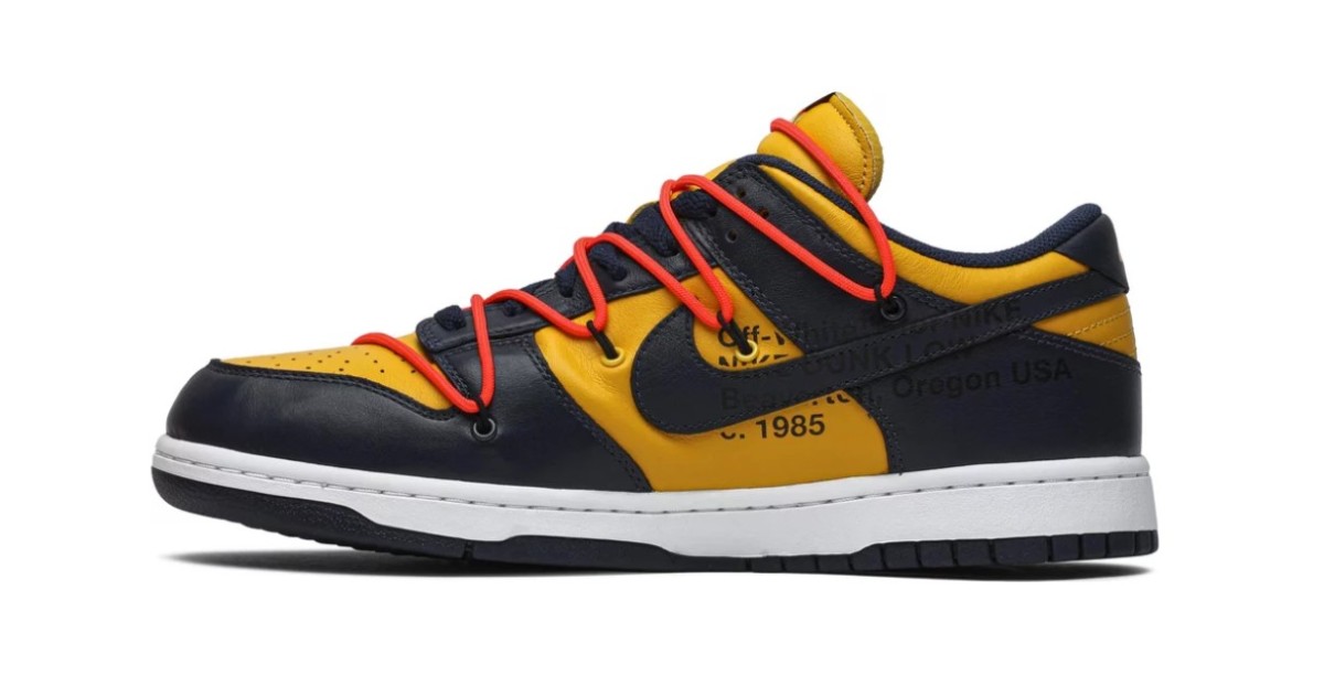 nike dunk low offwhite university gold midnight navybnfhv