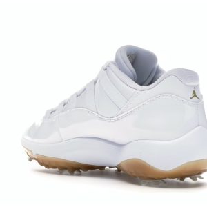 jordan 11 retro low golf white metallic goldf64zk