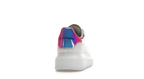 Oversized Sneaker in White/Shock Pink