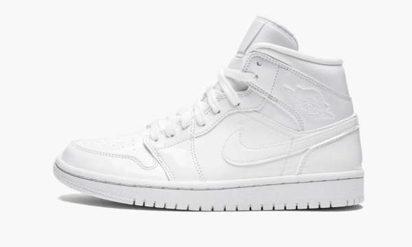 Wmns Air Jordan 1 Mid "Triple White Patent Leather" - 2799-39606