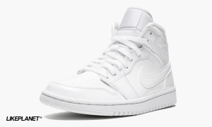 4-Wmns Air Jordan 1 Mid "Triple White Patent Leather" - 2799-39606