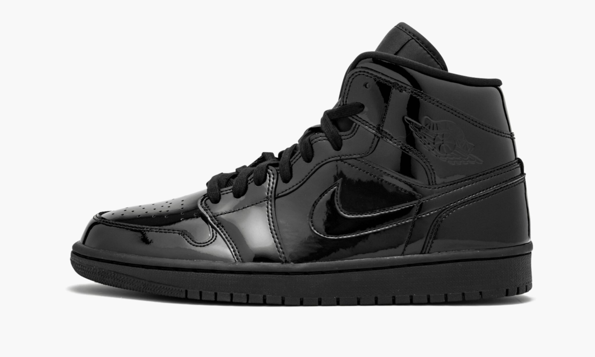 wmns air jordan 1 mid black patent leather 2799 95110