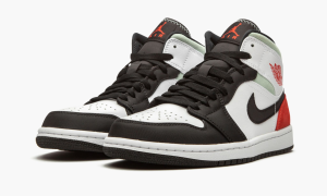 2-Jordan 1 Mid Se "Red Grey Black Toe" - 2799-107174