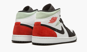 3-Jordan 1 Mid Se "Red Grey Black Toe" - 2799-107174