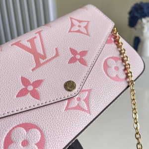 7 louis vuitton felicie pochette monogram empreinte pink for women womens bags shoulder and crossbody bags 83in21cm lv m80498 2799 100