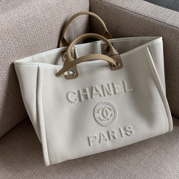chanel deauville tote tweed bag summer collection white for women 157in40cm 2799 104