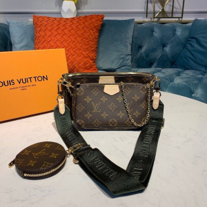 Louis Vuitton Multi Pochette Accessoires Bags Monogram Canvas Fall/Winter Collection M44813, Kaki  - 2799