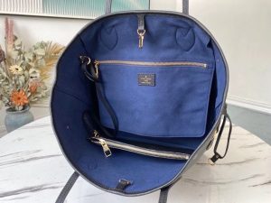 4-Louis Vuitton Neverfull MM Tote Bag Monogram Empreinte Black For Women, Women’s Handbags, Shoulder Bags 12.2in/31cm LV M45685  - 2799-113