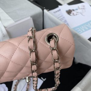 2-chanel H4663 Mini Classic Handbag Pink For Women 7.9in/20cm  - 2799-117