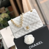 chanel classic handbag gold toned hardware white for women womens bags shoulder and crossbody bags 102in26cm a01112 2799 119