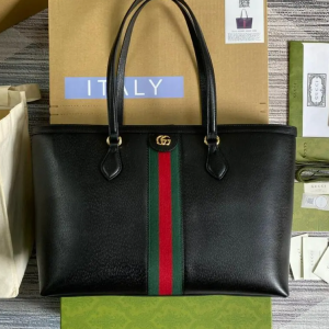 Gucci Guccigost Linea Xl Leather Tote Bag Black Ganebet Store quantity