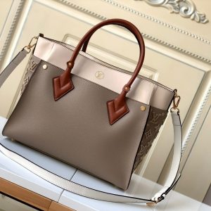 2 louis vuitton on my side mm tote bag monogram tufting on nappa softy for women womens handbags shoulder bags 12in31cm galet grey lv m53825 2799 130
