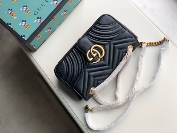 7 gucci gg marmont small matelasse shoulder bag black matelasse chevron for women 10in26cm 443497 dtdit 1000 2799 134