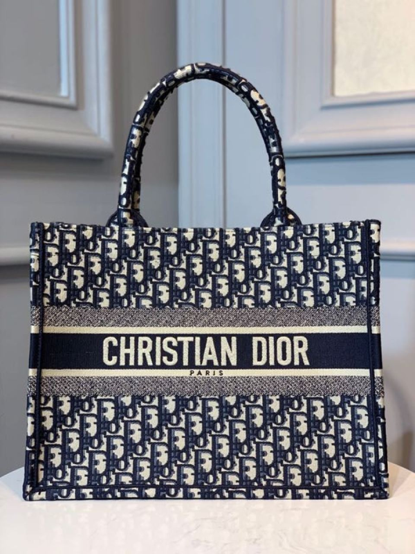 Christian Dior Medium Dior Book Tote tie Bag Blue By Maria Grazia Chiuri For Women 14in/36cm CD M1296ZRIW_M928  - 2799-145